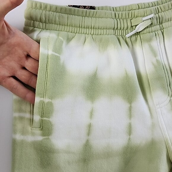 VANS 1966 Big Kids Youth Mind Fleece Short Celadon Green White Tie Dye Size L - Picture 3 of 14